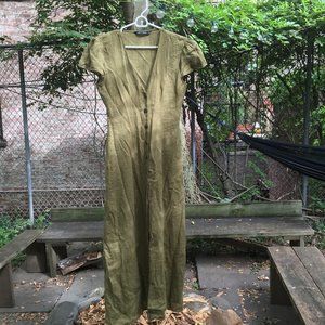 Zara Green Linen Dress